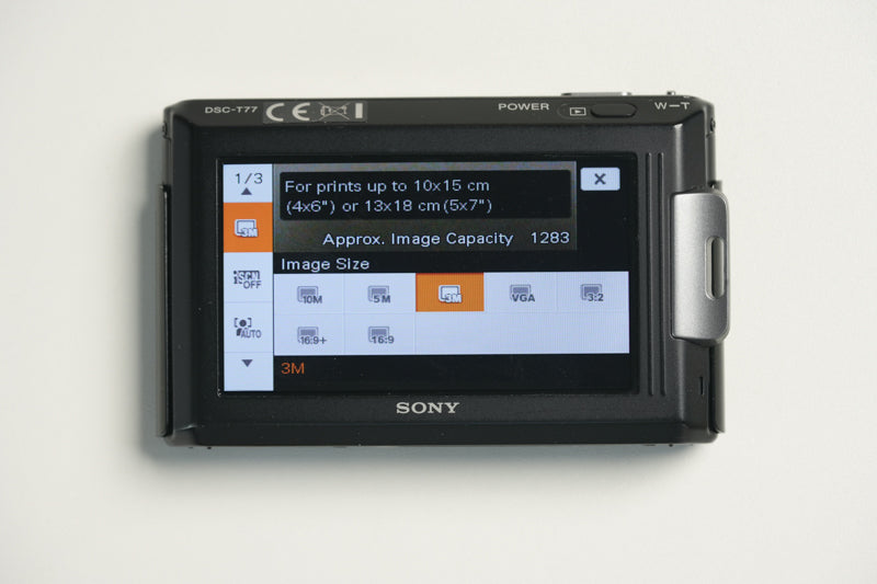 Sony Cybershot DSC-T77 Digital Camera - Gloss Black