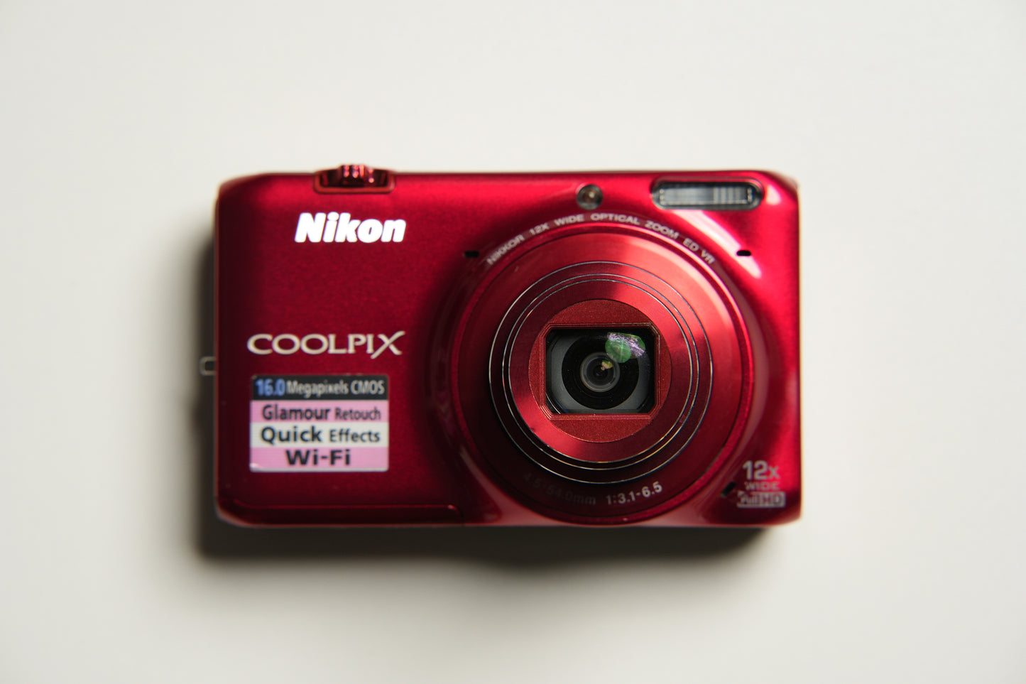 Nikon Coolpix S6500 Digital Camera - Gloss Red