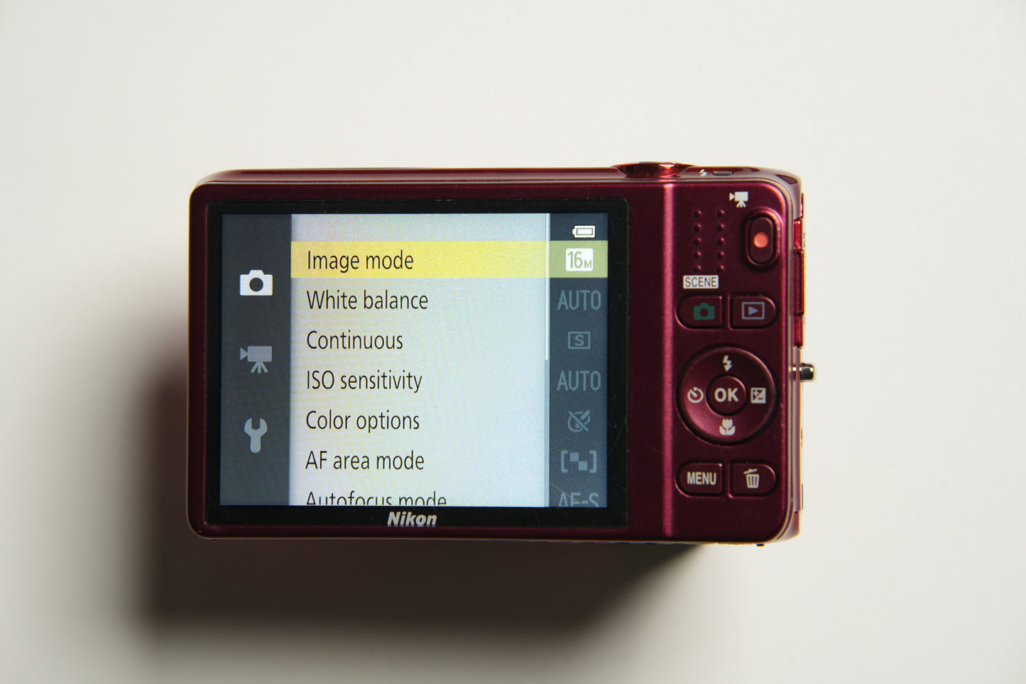Nikon Coolpix S6500 Digital Camera - Gloss Red