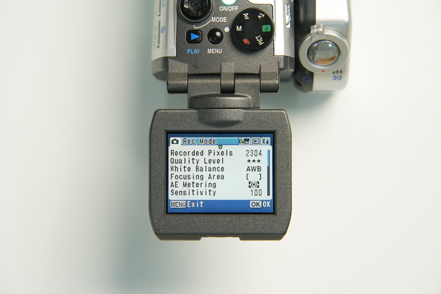 Pentax Optio MX4 Camcorder Digital Camera - Silver