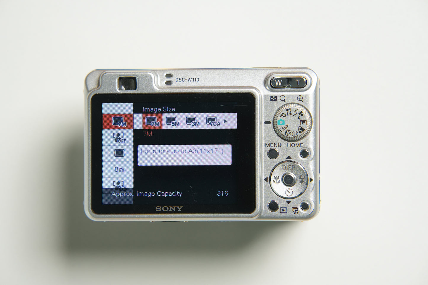 Sony Cybershot DSC-W110 Digital Camera - Silver