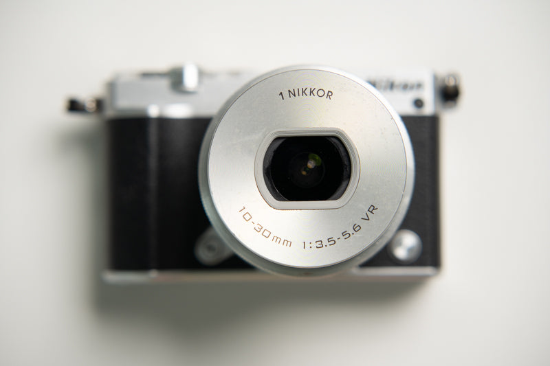 Nikon J5 Flip Screen Digital Camera - Retro Black leather