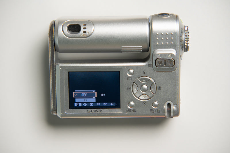 Sony Cybershot DSC-F88 Rotating Body Digital Camera - Brushed Silver