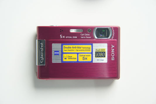 Sony DSC-T100 Digital Camera - Metallic Red